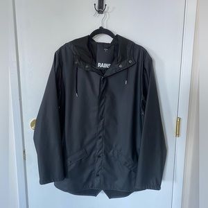 Rains Black Waterproof Jacket